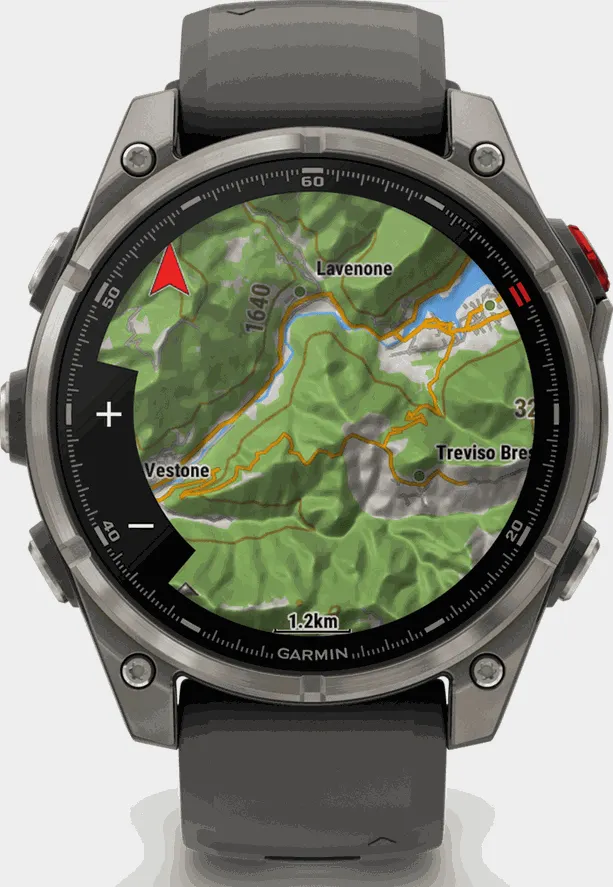 fenix 8 Pro 47mm, LTE, Saph, Ti, Graphite, EMEA, multisportklokke, smartklokke - Grå