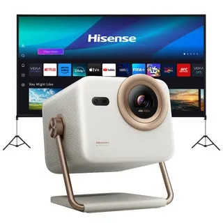 Hisense M2SE Pro 4K Triple Laser Smart Projector Bundle with 120" Projector Screen