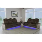 Elements Lantana Power Motion Sofa & Loveseat - Rocky Brown/Grey