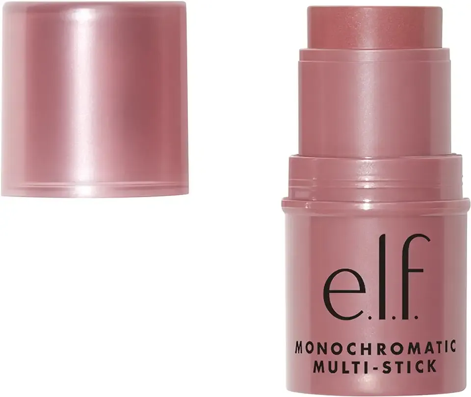 e.l.f., Monochromatic Multi Stick, Creamy, Lightweight, Versatile, Luxurious, Adds Shimmer, Easy To Use On The Go, Blends Effortlessly, Sparkling Rose, 0.17 Oz