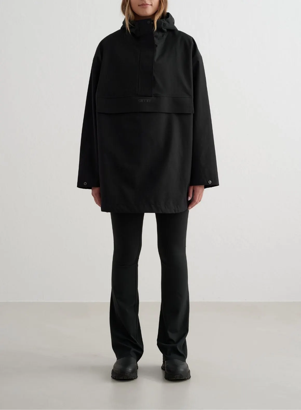 Black Waterproof Oversized Anorak