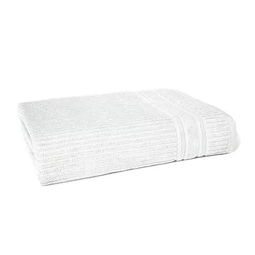Telo in cotone Bianco Spugna Stripe 100x150 cm