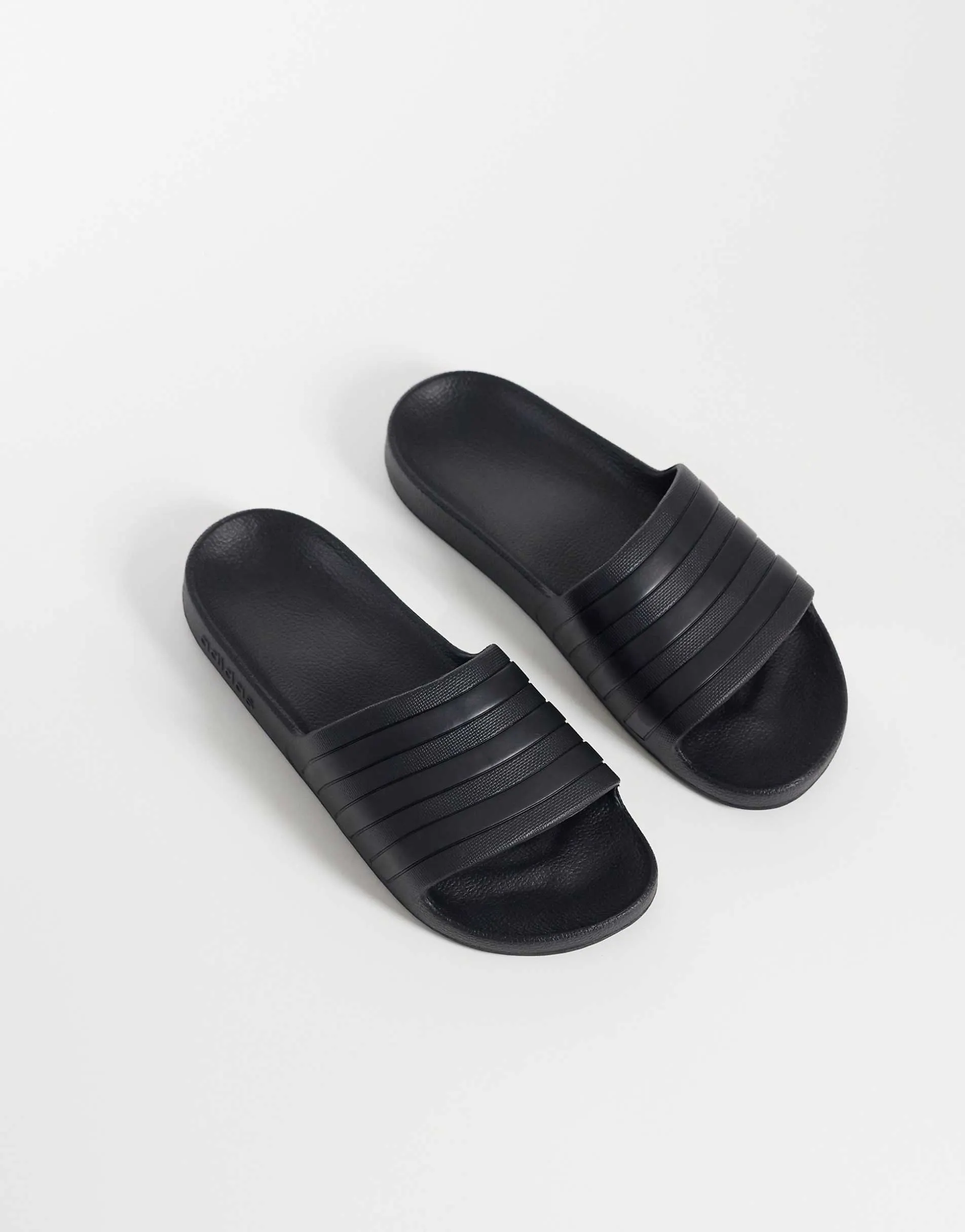 adidas Training Adilette Aqua slides in black