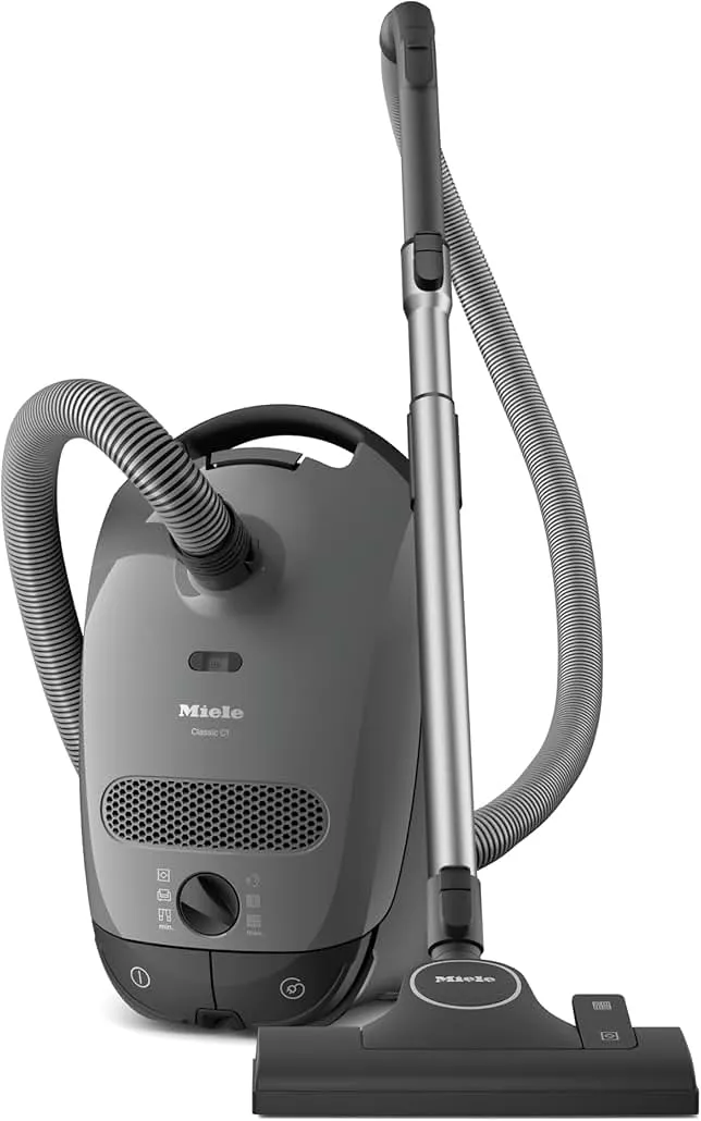 Miele Classic C1 Pure Suction Bagged Canister Vacuum, Graphite Grey - Portable, Household