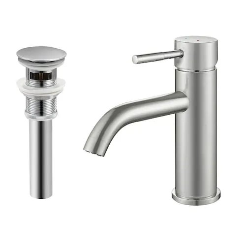 Bentley Single-Handle Bathroom Faucet in Brushed Nickel with Pop-Up Drain