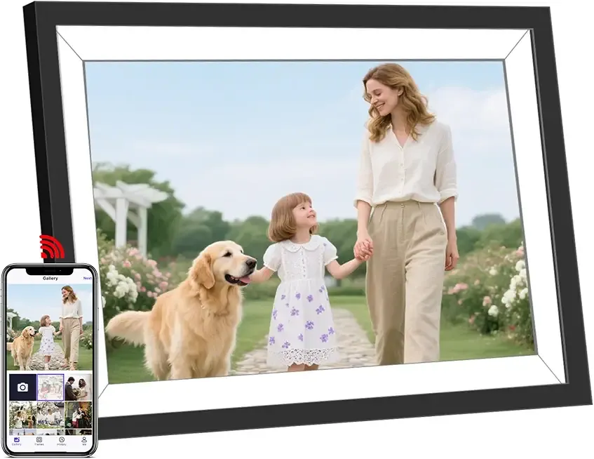 10.1" Battery-Powered Digital Picture Frame | 10.1 Inch 1280x800 HD IPS Touch Screen, Auto-Rotate, 32GB, Easy Photos and Videos Sharing, Ideal Gift for Christmas