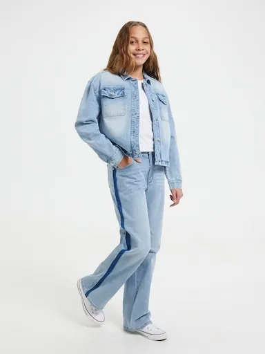 Just Jeans Girls Violet Denim Stripe Jean