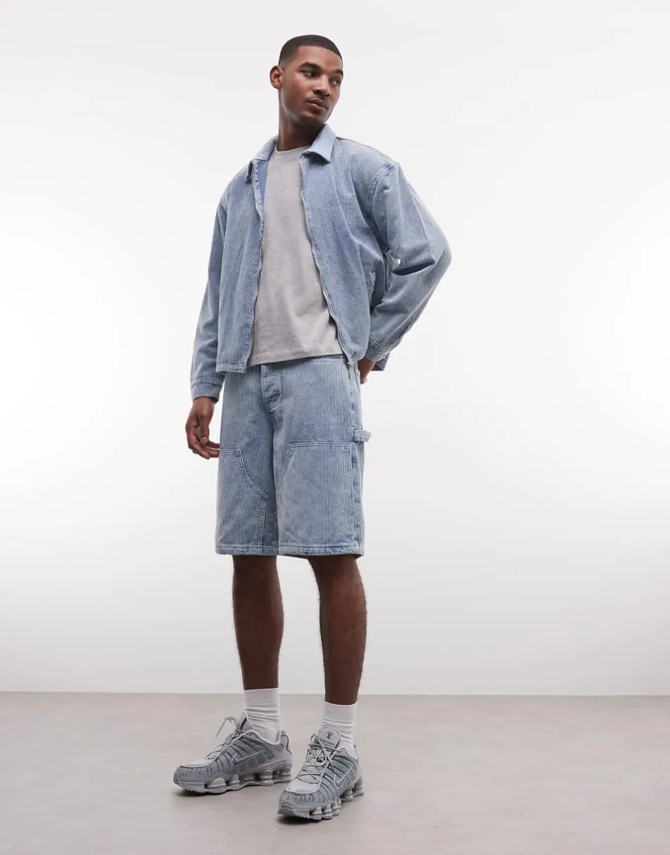 Liquor N Poker washed corduroy denim co-ord in blue