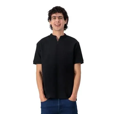 Playera Hummo Hombre Lisa Cuello Tipo Henley