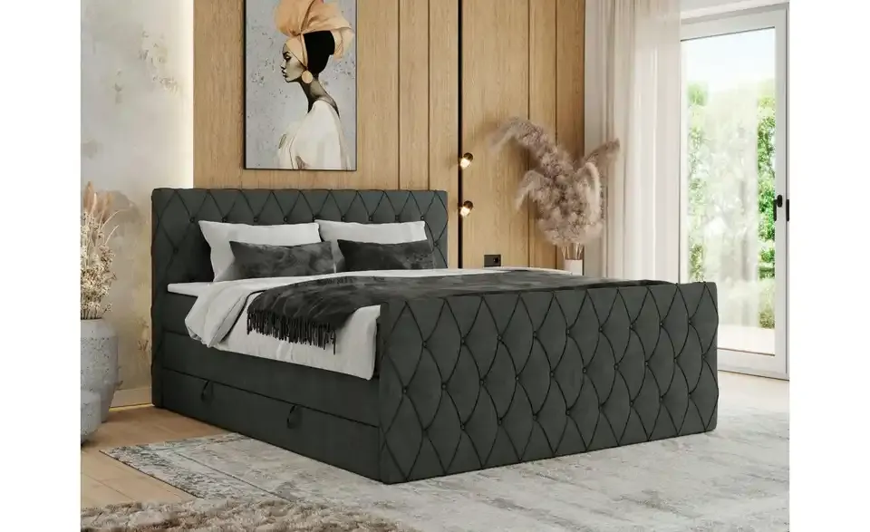 Boxspringbett mit Bettkasten Miren King Duo