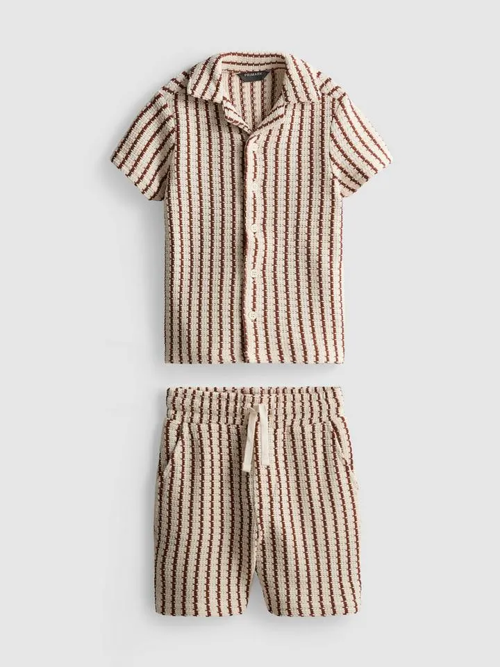 18 mois–9 ans | Chemise et short en maille à rayures