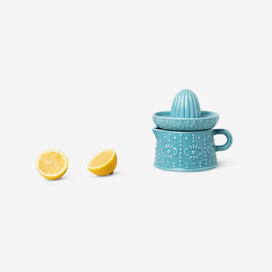 Blue ceramic citrus juicer jug - ...