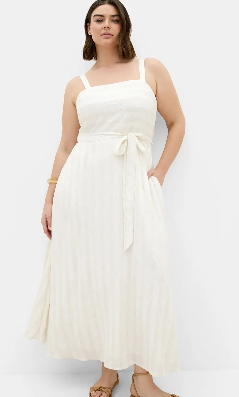 Sundaze Stripe Maxi Dress - ivory