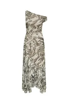 Vestido largo asimétrico