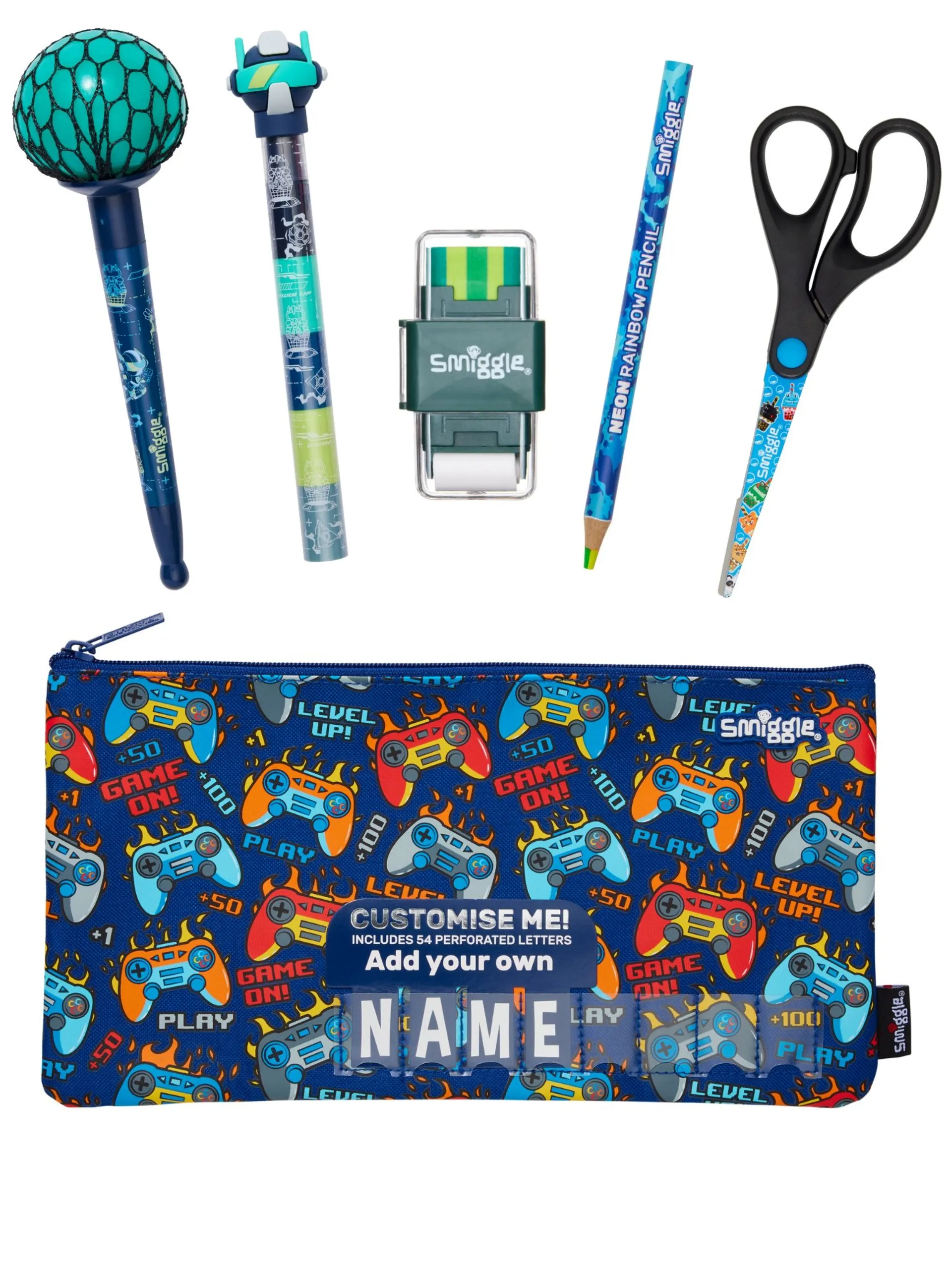 Pencil Case & Stationery 6 Piece Bundle
