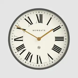 Newgate Mr Butler Wall Clock Moonstone Grey