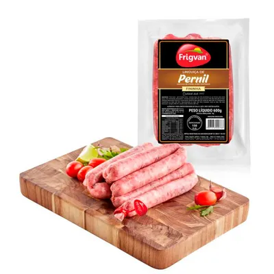 linguiça suína fina apimentada frigvan embalagem 600g