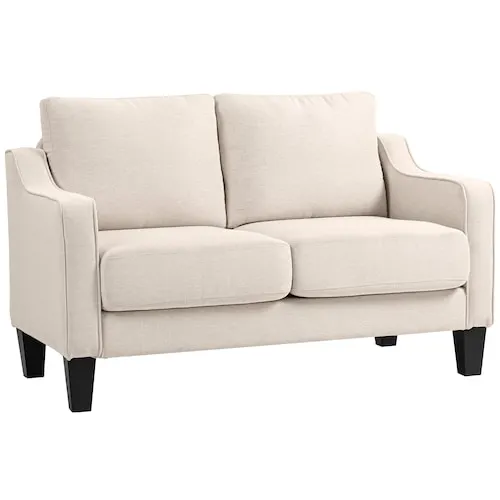 Loveseat Sofa Couch with Pocket Spring, Beige