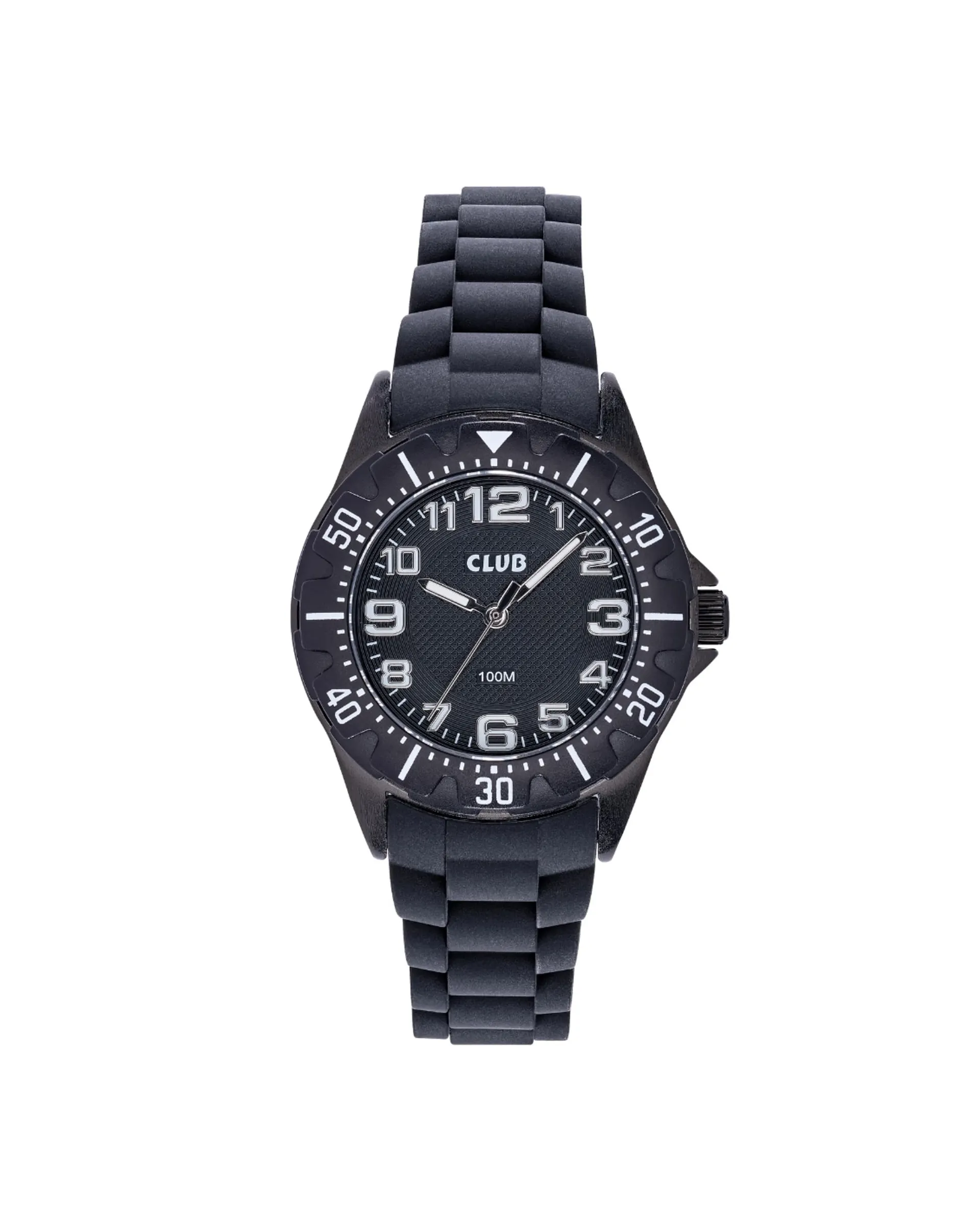 barneklokke med sort silikon rem (33mm)