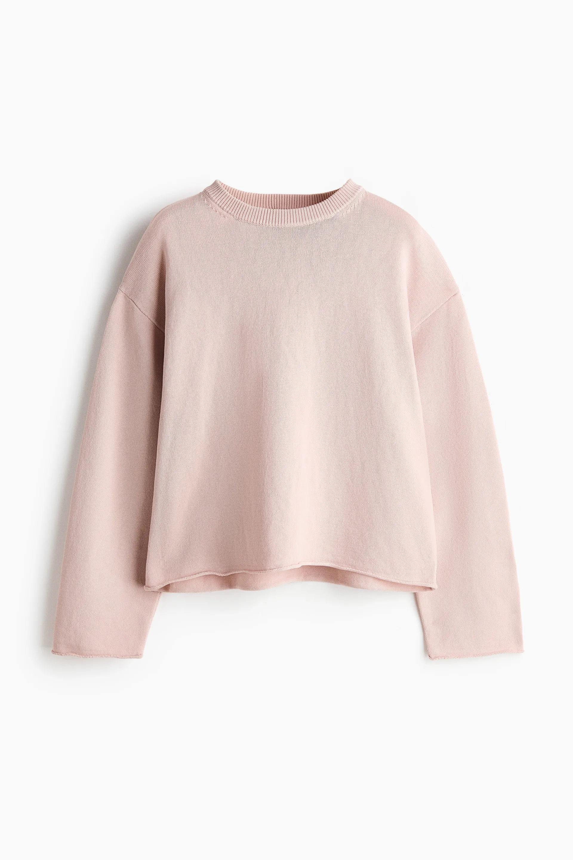 Suéter con bordes enrollados