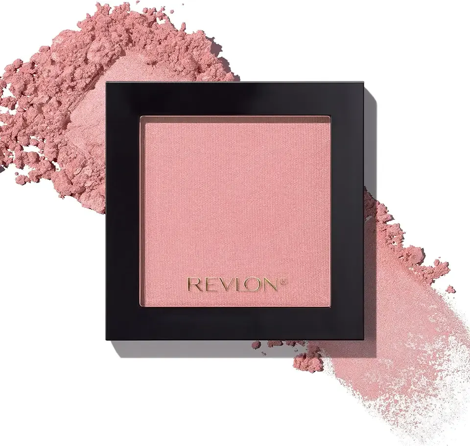 Revlon Powder Blush Face Makeup, High Impact Buildable Color, Lightweight & Smooth Finish, 004 Rosy Rendezvous, 0.17 oz