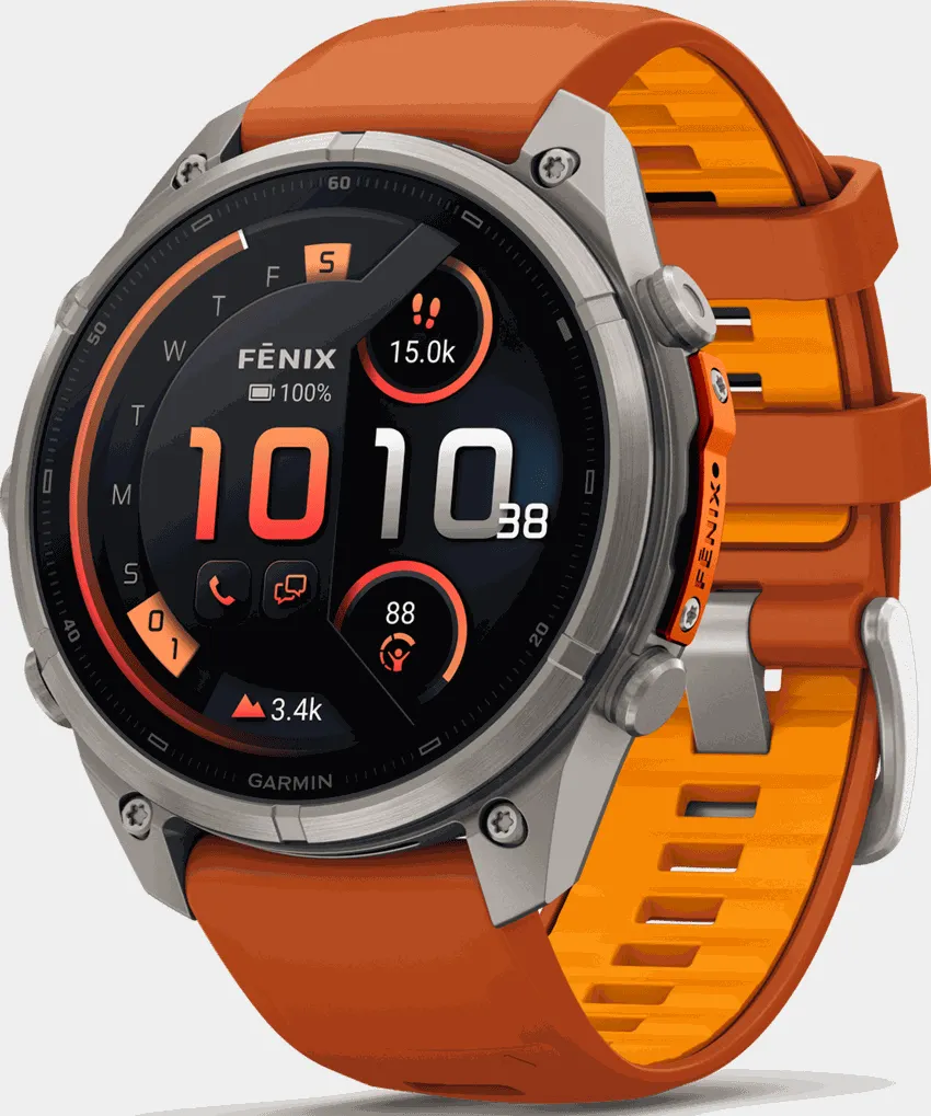 fenix 9 Pro 47mm Titanium, smartklokke - Oransje