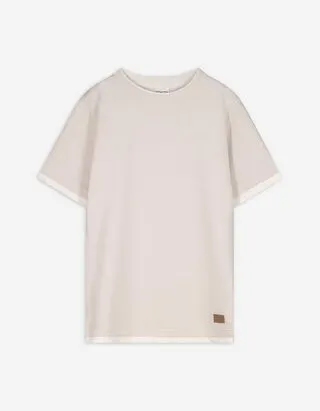 T-shirt - Doppio strato - Grigio chiaro