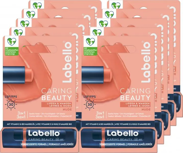 Labello Caring Beauty Nude für Lippen und Wangen