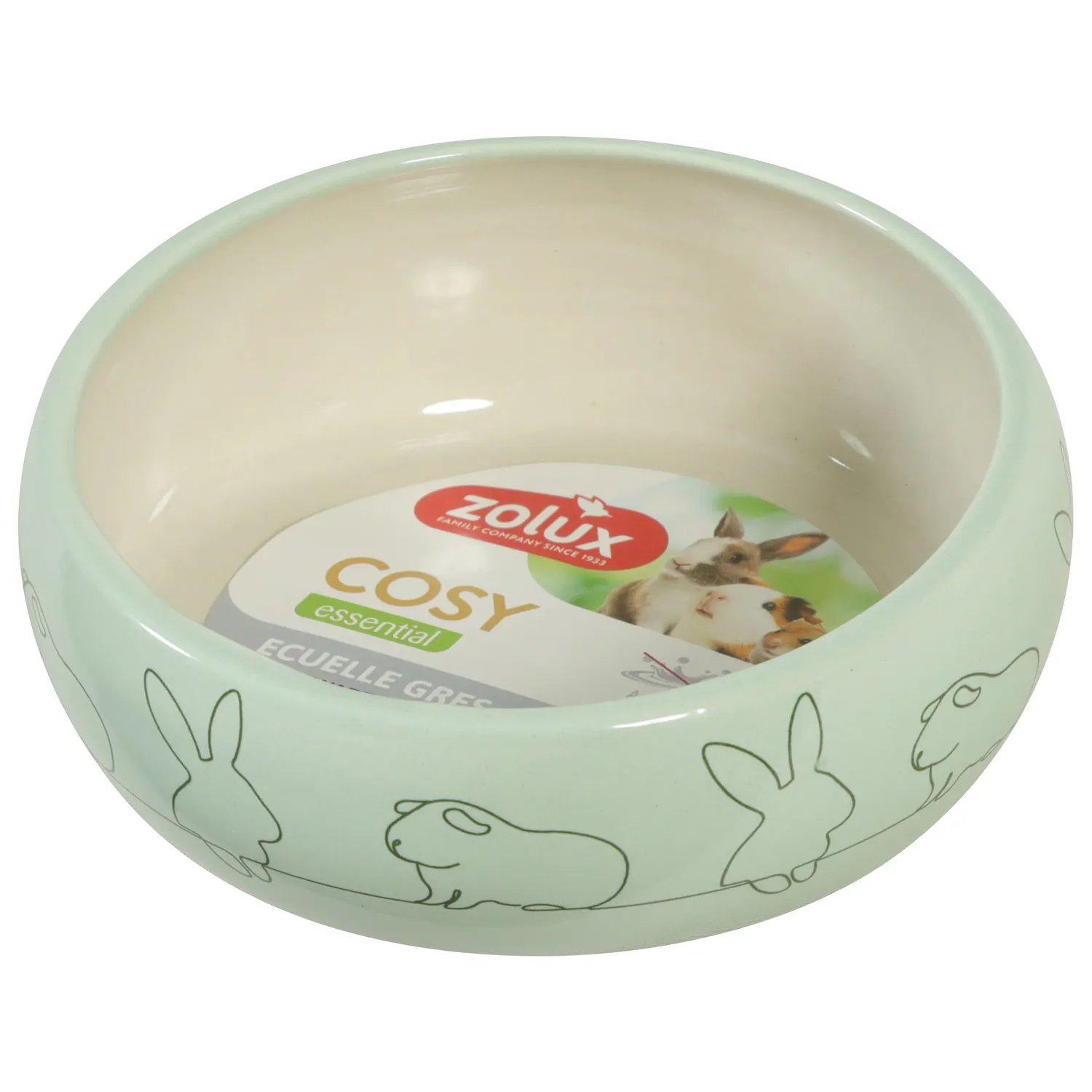 Zolux Cosy Keramische Voerbak - Voer & Drinkbak - 250 ml Lichtgroen