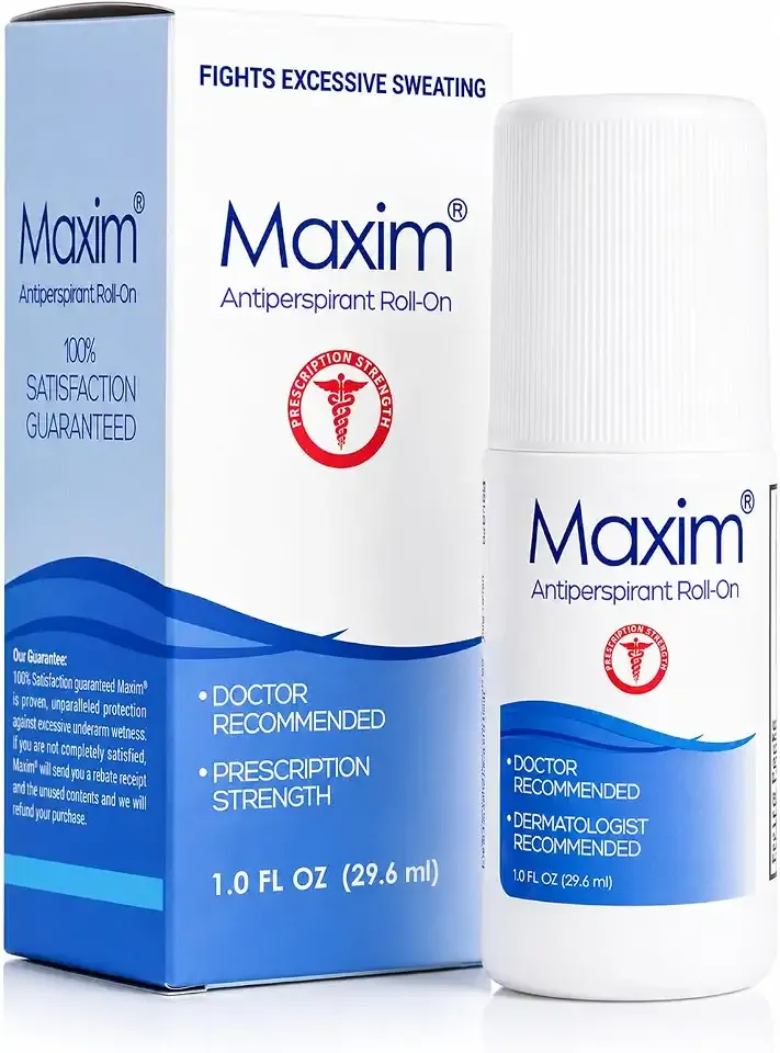 Maxim® Clinical Strength Antiperspirant for Hyperhidrosis Excessive Sweating – Stops Sweat Up to 48 Hours Per Use – Antiperspirant for Men and Women Certain to Keep you Dri