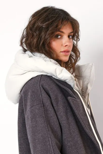 Donskap met kraag effen