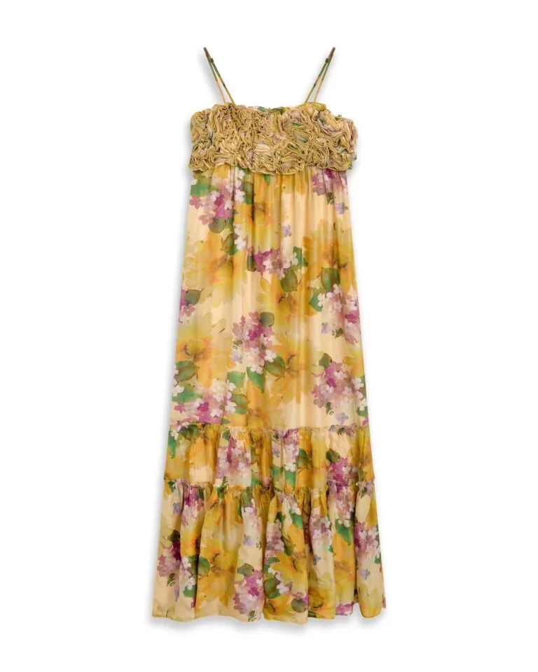 Organza Strap Dress - Sunflower