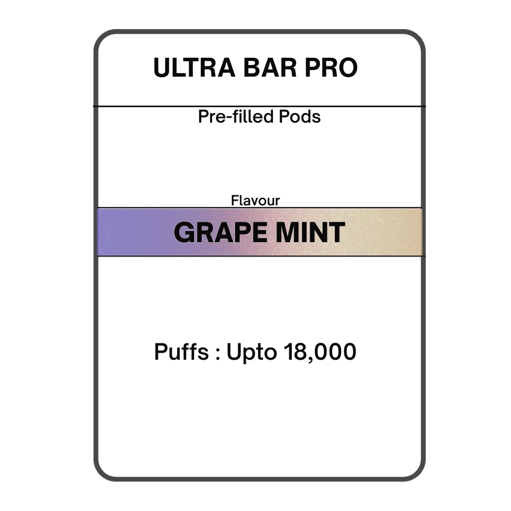 Grape Mint -Ultra Bar PRO Pre-filled Pod 19.95mg/mL