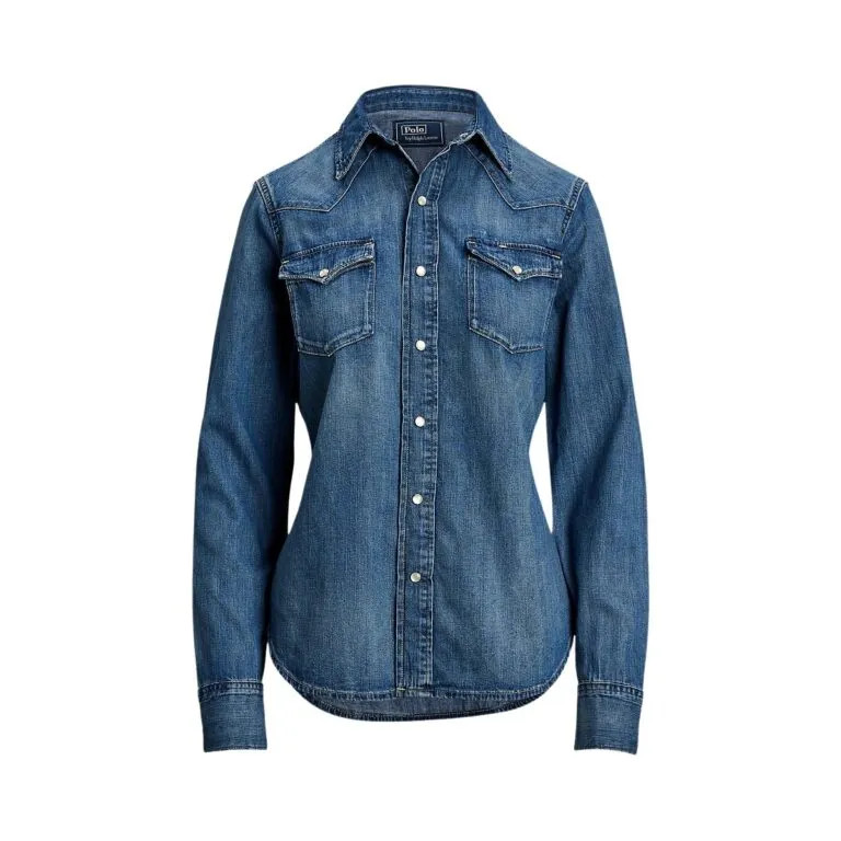 Denim Western Shirt - Blå