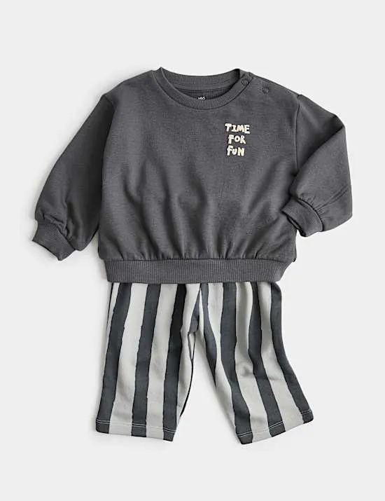 2 Piece Time For Fun Sweat Outfit (0-5 Yrs)