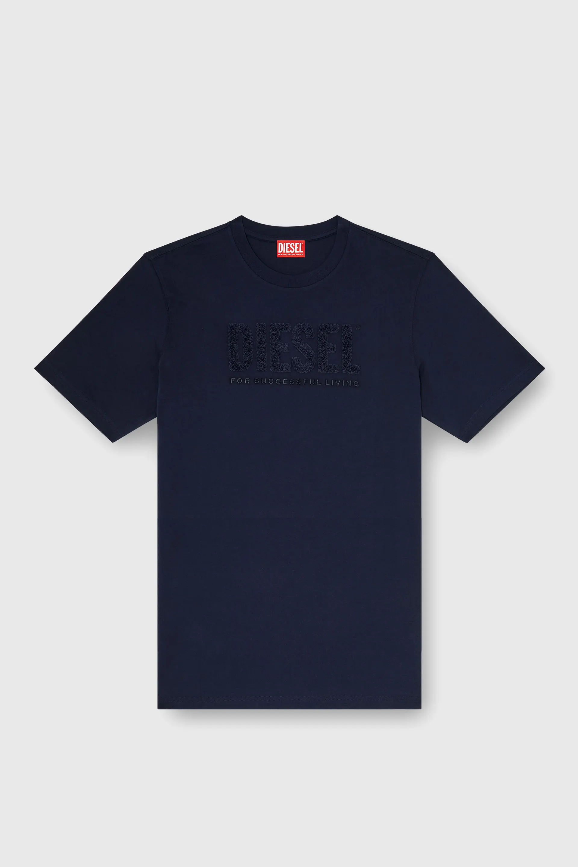Cotton T-shirt with tonal Diesel logo print