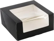Kakeeske sort m/vindu 22x22x10cm