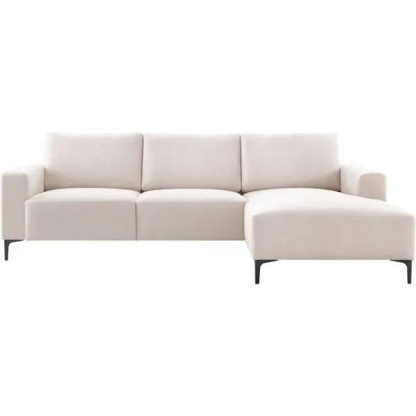 Hoekbank rechts Fabria polyetherschuim beige