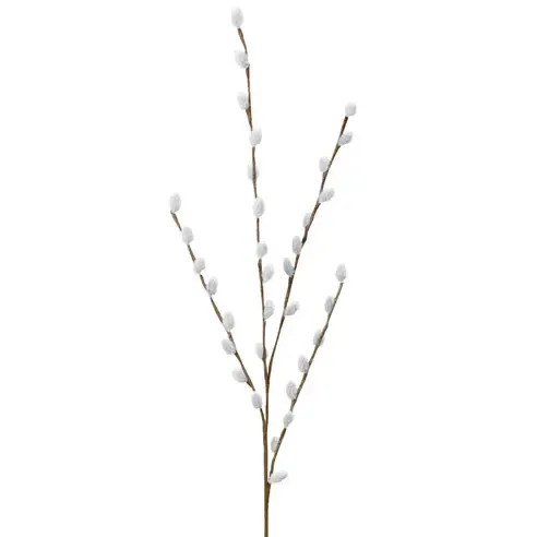Dekozweig WEIDENKÄTZCHEN - natur - Kunststoff