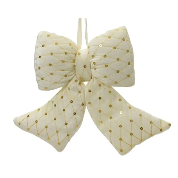 Decoris kerststrik ivoor glitterdetails