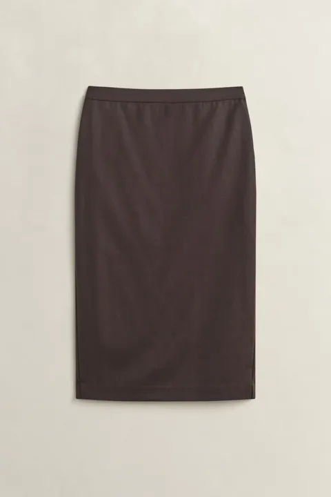 WOOL BLEND PENCIL SKIRT