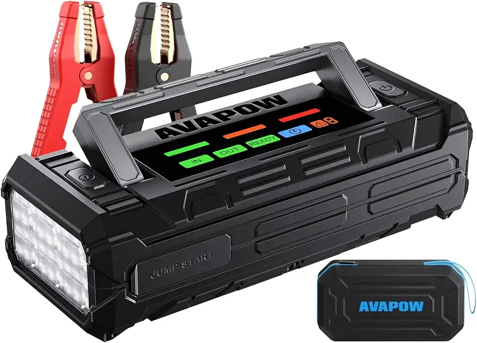 AVAPOW TJ68 10000A Battery Jumper Starter Portable with 4" HD Display | PD 65W Dual-Way Fast Charging, 12V Jump Box, For ALL Gas Engines, For Up to All Diesel Engines