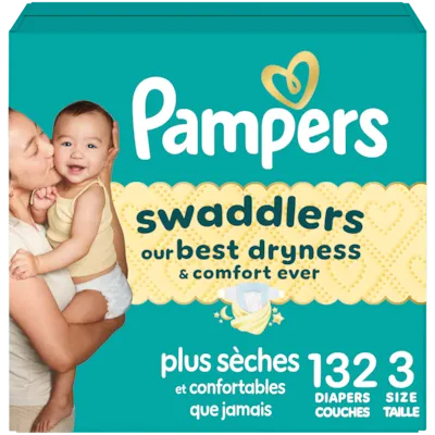 Swaddlers Diapers, Size 3, 132 Count