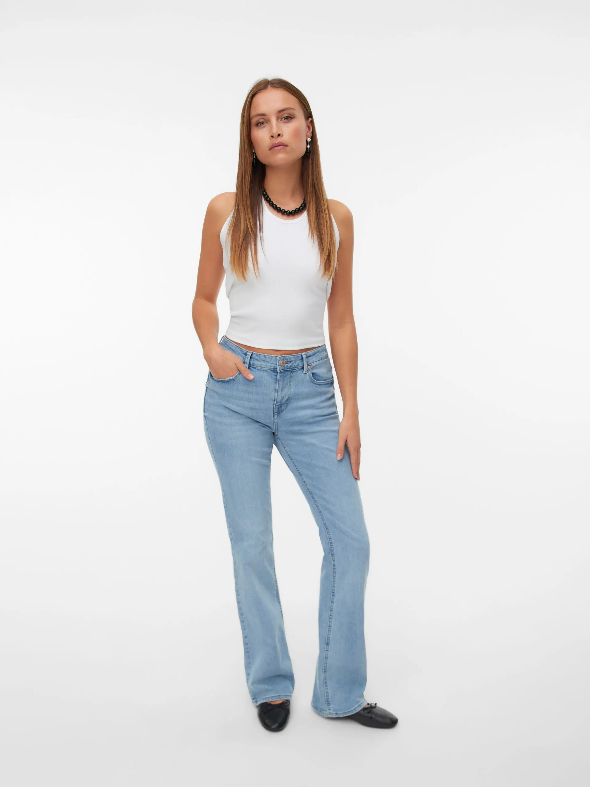 VMFLASH Middels høyt snitt Flared Fit Jeans