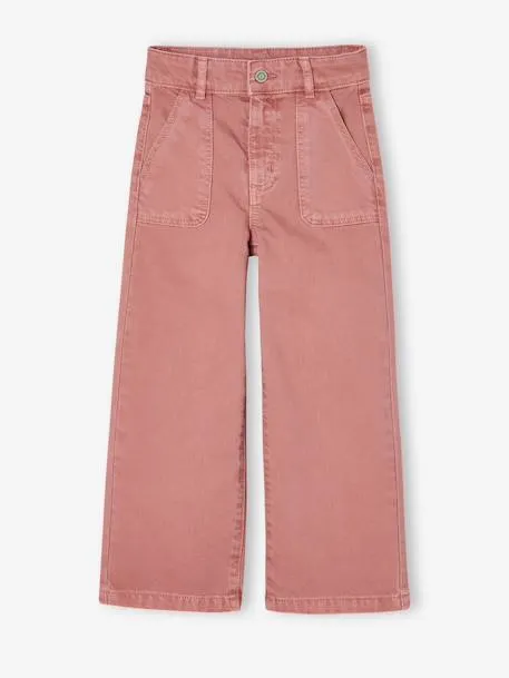 Pantalon fille large MorphologiK fin - vieux rose