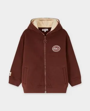 Sweatvest met geborduurde patch, loose fit