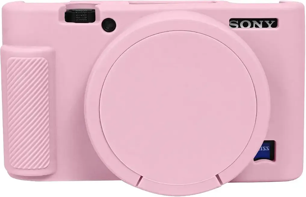 Easy Hood Case for Sony DSC-RX100 IV V VI VII DSLR Camera, Silicone Camera Case Lightweight Soft Carrying Cover with Removable Lens Cover (Pink)