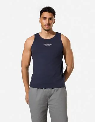 Top a canotta - Senza maniche - Blu scuro