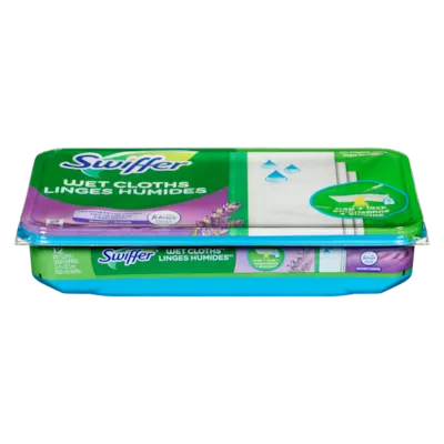 Sweeper Wet Mopping Cloth Refills for Floor Mopping and Cleaning, Multi-Surface Floor Cleaner with Freshness, Lavender Scent, 12 count
