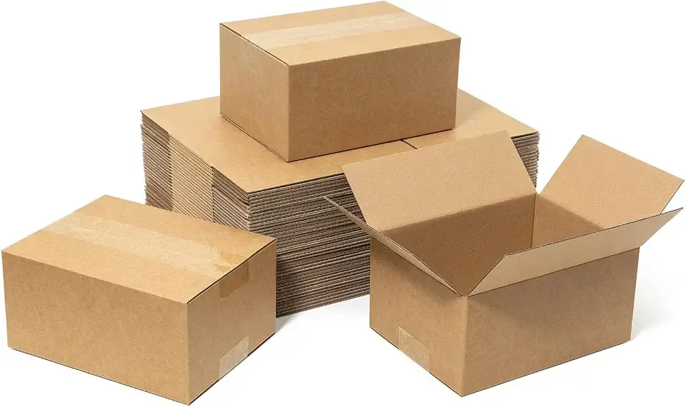 Mefleet 8x6x4" Small Shipping Boxes 50 Pack Corrugated Cardboard Box Brown | 3 Layers, Bulk quantity, Packaging for Small Business, Mailer Mailing Packing Supplies